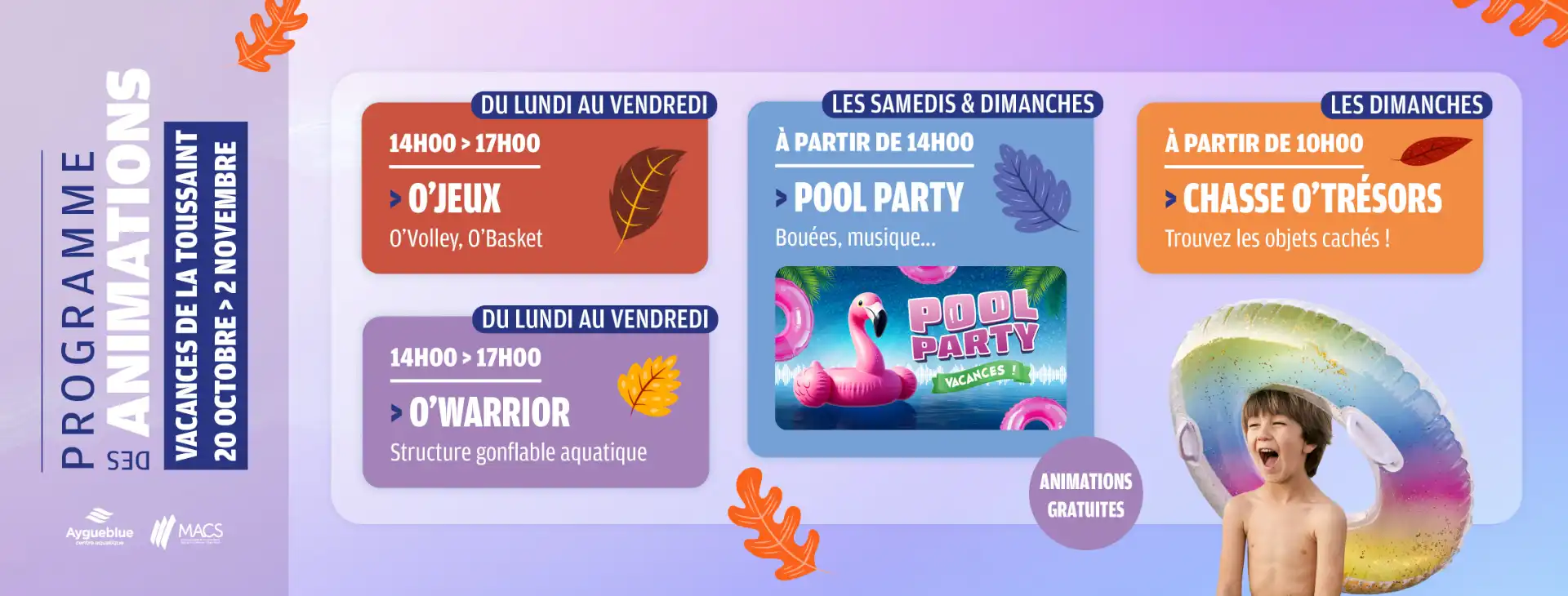 programme vacances de la toussaint